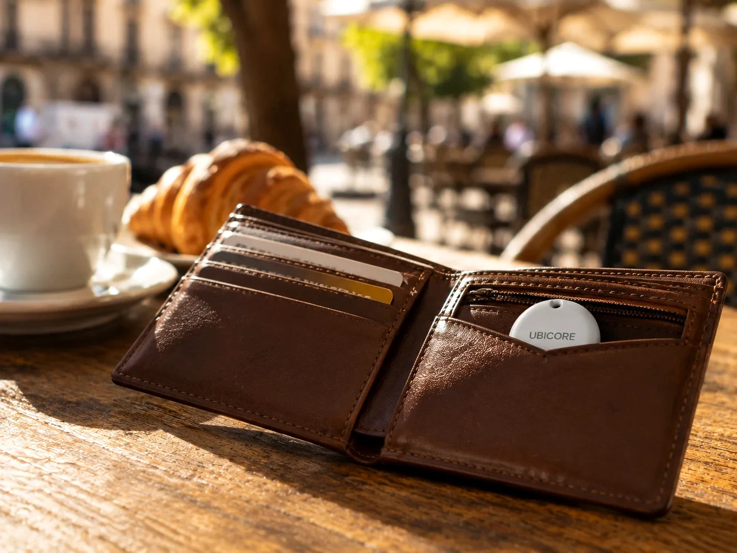 Cartera con localizador Ubicore